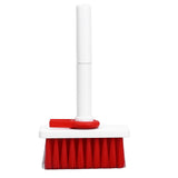 Keyboard Brush Separate Double Head Design 5 in 1 Multifunction 3 Row Design Plastic Cleaning Brush Pen for HeadphonesWhite Red