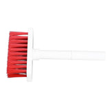 Keyboard Brush Separate Double Head Design 5 in 1 Multifunction 3 Row Design Plastic Cleaning Brush Pen for HeadphonesWhite Red - Top-Down View