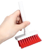 Keyboard Brush Separate Double Head Design 5 in 1 Multifunction 3 Row Design Plastic Cleaning Brush Pen for HeadphonesWhite Red - Extra Image
