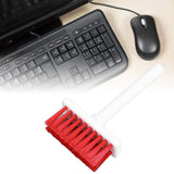 Keyboard Brush Separate Double Head Design 5 in 1 Multifunction 3 Row Design Plastic Cleaning Brush Pen for HeadphonesWhite Red