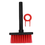 Keyboard Brush Separate Double Head Design 5 in 1 Multifunction 3 Row Design Plastic Cleaning Brush Pen for HeadphonesBlack Red