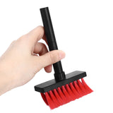 Keyboard Brush Separate Double Head Design 5 in 1 Multifunction 3 Row Design Plastic Cleaning Brush Pen for HeadphonesBlack Red