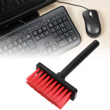 Keyboard Brush Separate Double Head Design 5 in 1 Multifunction 3 Row Design Plastic Cleaning Brush Pen for HeadphonesBlack Red