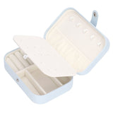 Jewelry Travel Case Large Capacity Durable Leather Simple Style Multifunction Travel Jewelry Box for Rings Earrings