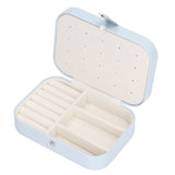 Jewelry Travel Case Large Capacity Durable Leather Simple Style Multifunction Travel Jewelry Box for Rings Earrings