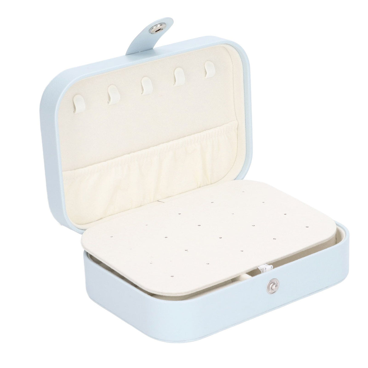 Jewelry Travel Case Large Capacity Durable Leather Simple Style Multifunction Travel Jewelry Box for Rings Earrings