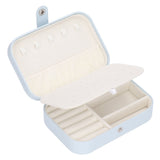 Jewelry Travel Case Large Capacity Durable Leather Simple Style Multifunction Travel Jewelry Box for Rings Earrings - Extra Image