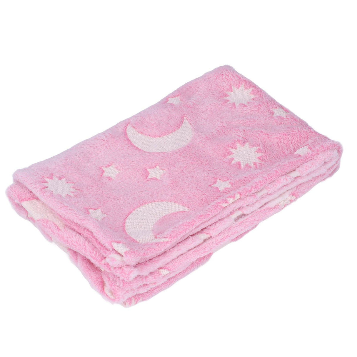 1.52x1M Luminous Blanket Double Sided Polyester Glowing Blanket Bedroom Air Conditioning Blanket for KidsPink