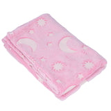 1.52x1M Luminous Blanket Double Sided Polyester Glowing Blanket Bedroom Air Conditioning Blanket for KidsPink - Extra Image