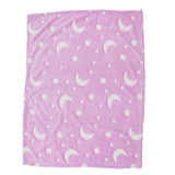 1.52x1M Luminous Blanket Double Sided Polyester Glowing Blanket Bedroom Air Conditioning Blanket for KidsPurple
