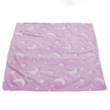 1.52x1M Luminous Blanket Double Sided Polyester Glowing Blanket Bedroom Air Conditioning Blanket for KidsPurple - Side View