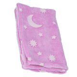 1.52x1M Luminous Blanket Double Sided Polyester Glowing Blanket Bedroom Air Conditioning Blanket for KidsPurple - Top-Down View