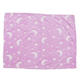 1.52x1M Luminous Blanket Double Sided Polyester Glowing Blanket Bedroom Air Conditioning Blanket for KidsPurple