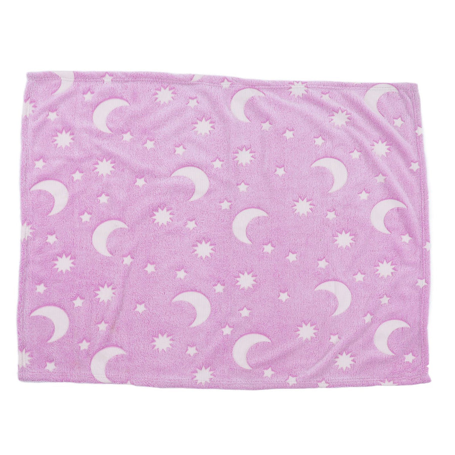 1.52x1M Luminous Blanket Double Sided Polyester Glowing Blanket Bedroom Air Conditioning Blanket for KidsPurple