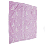1.52x1M Luminous Blanket Double Sided Polyester Glowing Blanket Bedroom Air Conditioning Blanket for KidsPurple