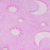 1.52x1M Luminous Blanket Double Sided Polyester Glowing Blanket Bedroom Air Conditioning Blanket for KidsPurple