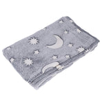 1.52x1M Luminous Blanket Double Sided Polyester Glowing Blanket Bedroom Air Conditioning Blanket for KidsGray