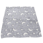 1.52x1M Luminous Blanket Double Sided Polyester Glowing Blanket Bedroom Air Conditioning Blanket for KidsGray