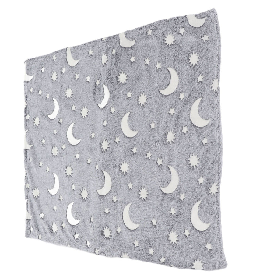 1.52x1M Luminous Blanket Double Sided Polyester Glowing Blanket Bedroom Air Conditioning Blanket for KidsGray