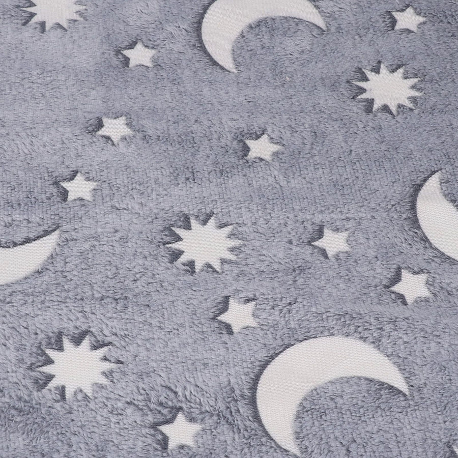 1.52x1M Luminous Blanket Double Sided Polyester Glowing Blanket Bedroom Air Conditioning Blanket for KidsGray