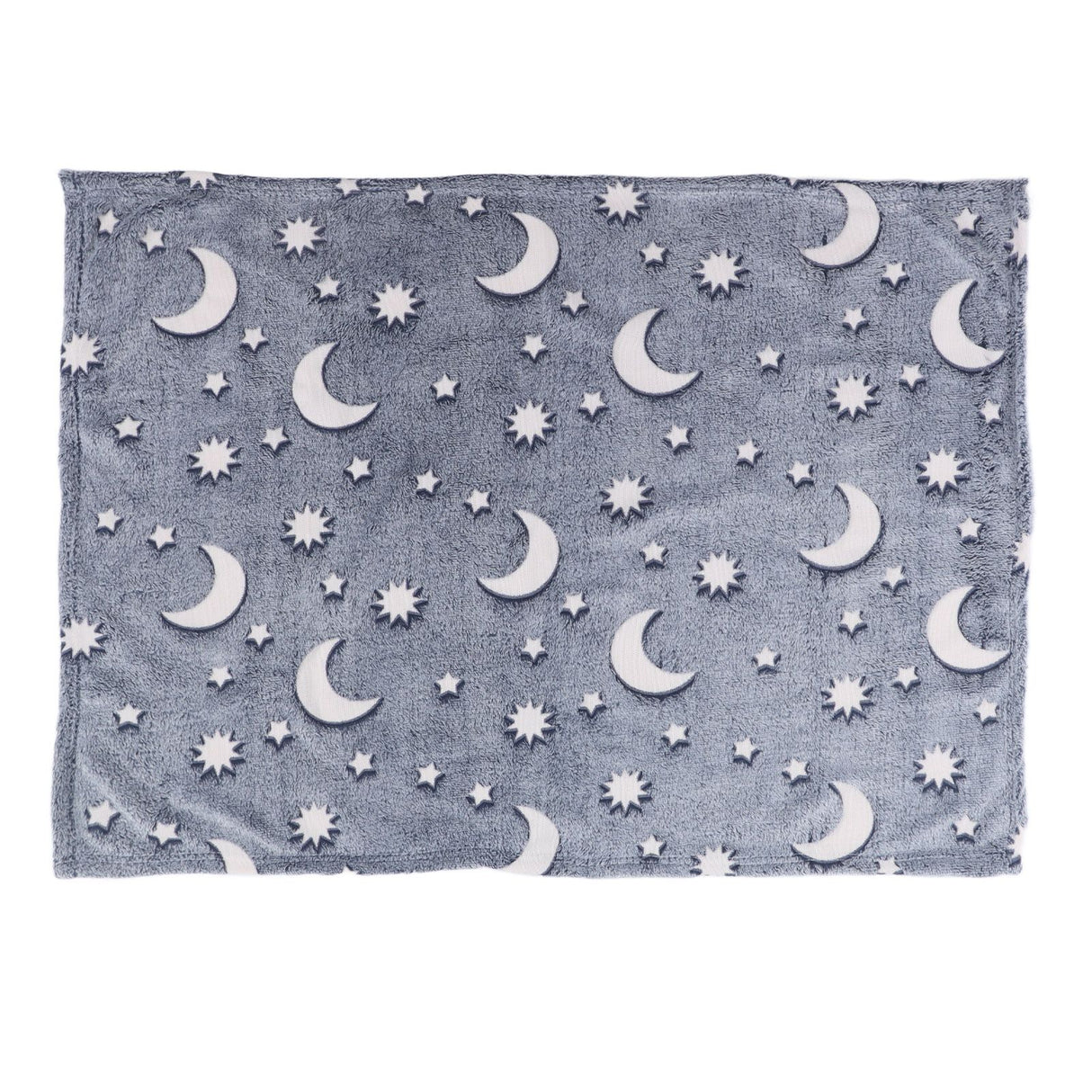 1.52x1M Luminous Blanket Double Sided Polyester Glowing Blanket Bedroom Air Conditioning Blanket for KidsDusty Blue