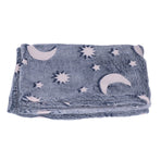 1.52x1M Luminous Blanket Double Sided Polyester Glowing Blanket Bedroom Air Conditioning Blanket for KidsDusty Blue