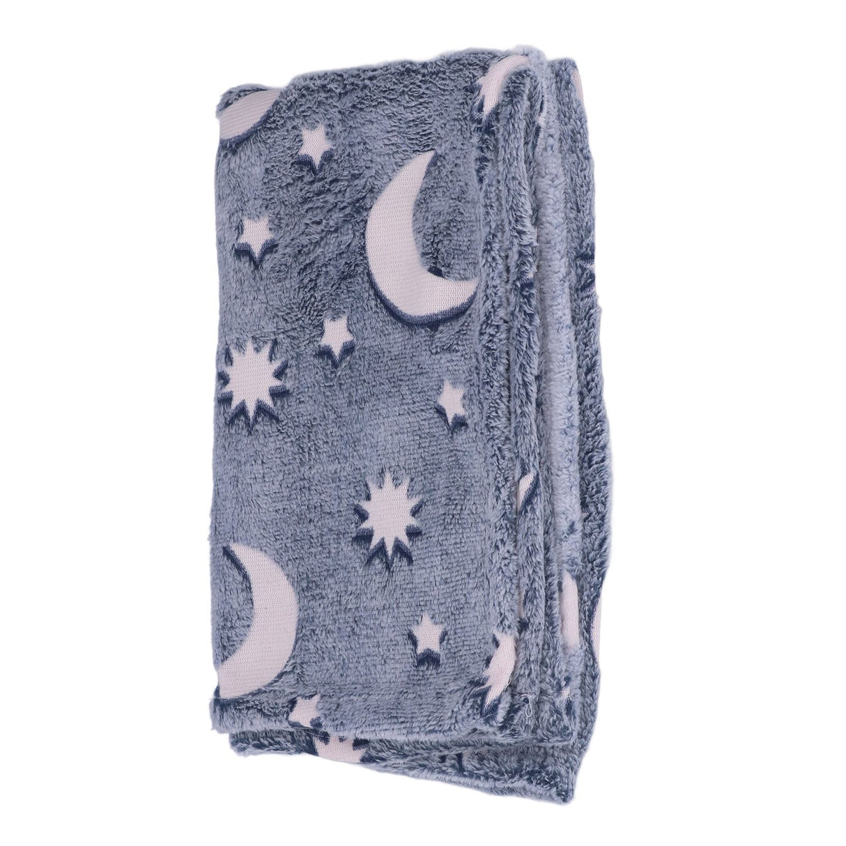 1.52x1M Luminous Blanket Double Sided Polyester Glowing Blanket Bedroom Air Conditioning Blanket for KidsDusty Blue