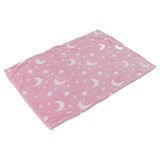 1.5x2m Luminous Blanket Double Side Flannel Star Moon Design Soft Glow in The Dark Blanket for KidsPink