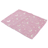 1.5x2m Luminous Blanket Double Side Flannel Star Moon Design Soft Glow in The Dark Blanket for KidsPink - 45-Degree Angle