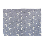 1.5x2m Luminous Blanket Double Side Flannel Star Moon Design Soft Glow in The Dark Blanket for KidsDusty Blue