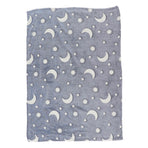 1.5x2m Luminous Blanket Double Side Flannel Star Moon Design Soft Glow in The Dark Blanket for KidsDusty Blue