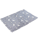 1.5x2m Luminous Blanket Double Side Flannel Star Moon Design Soft Glow in The Dark Blanket for KidsDusty Blue - Low Angle