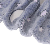 1.5x2m Luminous Blanket Double Side Flannel Star Moon Design Soft Glow in The Dark Blanket for KidsDusty Blue