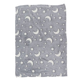 Glowing Polyester Blanket Soft and Warm Fuzzy Blanket for Bed Sofa Couch All SeasonGrey