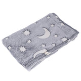 Glowing Polyester Blanket Soft and Warm Fuzzy Blanket for Bed Sofa Couch All SeasonGrey