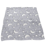 Glowing Polyester Blanket Soft and Warm Fuzzy Blanket for Bed Sofa Couch All SeasonGrey