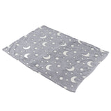 Glowing Polyester Blanket Soft and Warm Fuzzy Blanket for Bed Sofa Couch All SeasonGrey