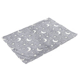 Glowing Polyester Blanket Soft and Warm Fuzzy Blanket for Bed Sofa Couch All SeasonGrey - Low Angle