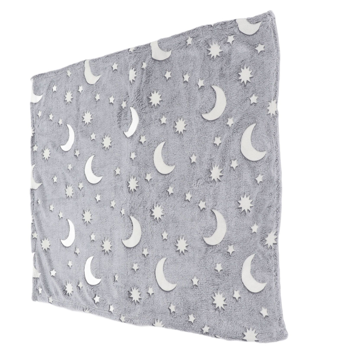Glowing Polyester Blanket Soft and Warm Fuzzy Blanket for Bed Sofa Couch All SeasonGrey