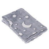 Glowing Polyester Blanket Soft and Warm Fuzzy Blanket for Bed Sofa Couch All SeasonGrey - Extra Image