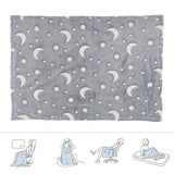 Glowing Polyester Blanket Soft and Warm Fuzzy Blanket for Bed Sofa Couch All SeasonGrey