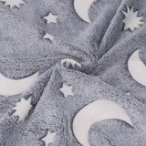 Glowing Polyester Blanket Soft and Warm Fuzzy Blanket for Bed Sofa Couch All SeasonGrey - Extra Image