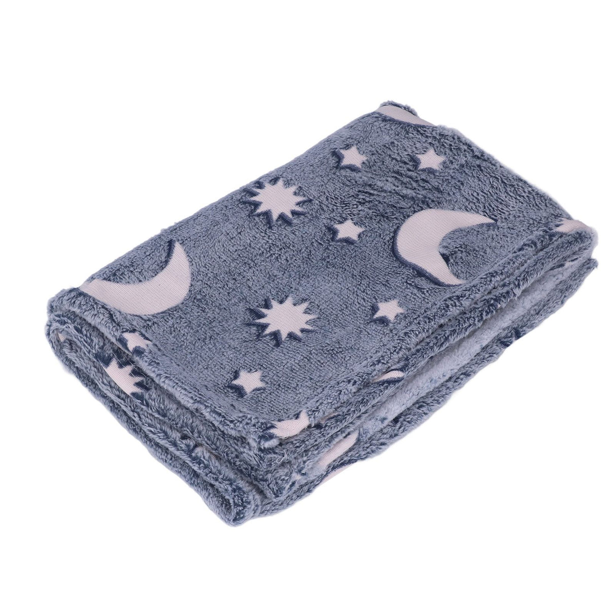 Glowing Polyester Blanket Soft and Warm Fuzzy Blanket for Bed Sofa Couch All SeasonDusty Blue