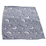 Glowing Polyester Blanket Soft and Warm Fuzzy Blanket for Bed Sofa Couch All SeasonDusty Blue - Close-Up Angle