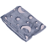 Glowing Polyester Blanket Soft and Warm Fuzzy Blanket for Bed Sofa Couch All SeasonDusty Blue - Extra Image