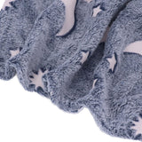 Glowing Polyester Blanket Soft and Warm Fuzzy Blanket for Bed Sofa Couch All SeasonDusty Blue