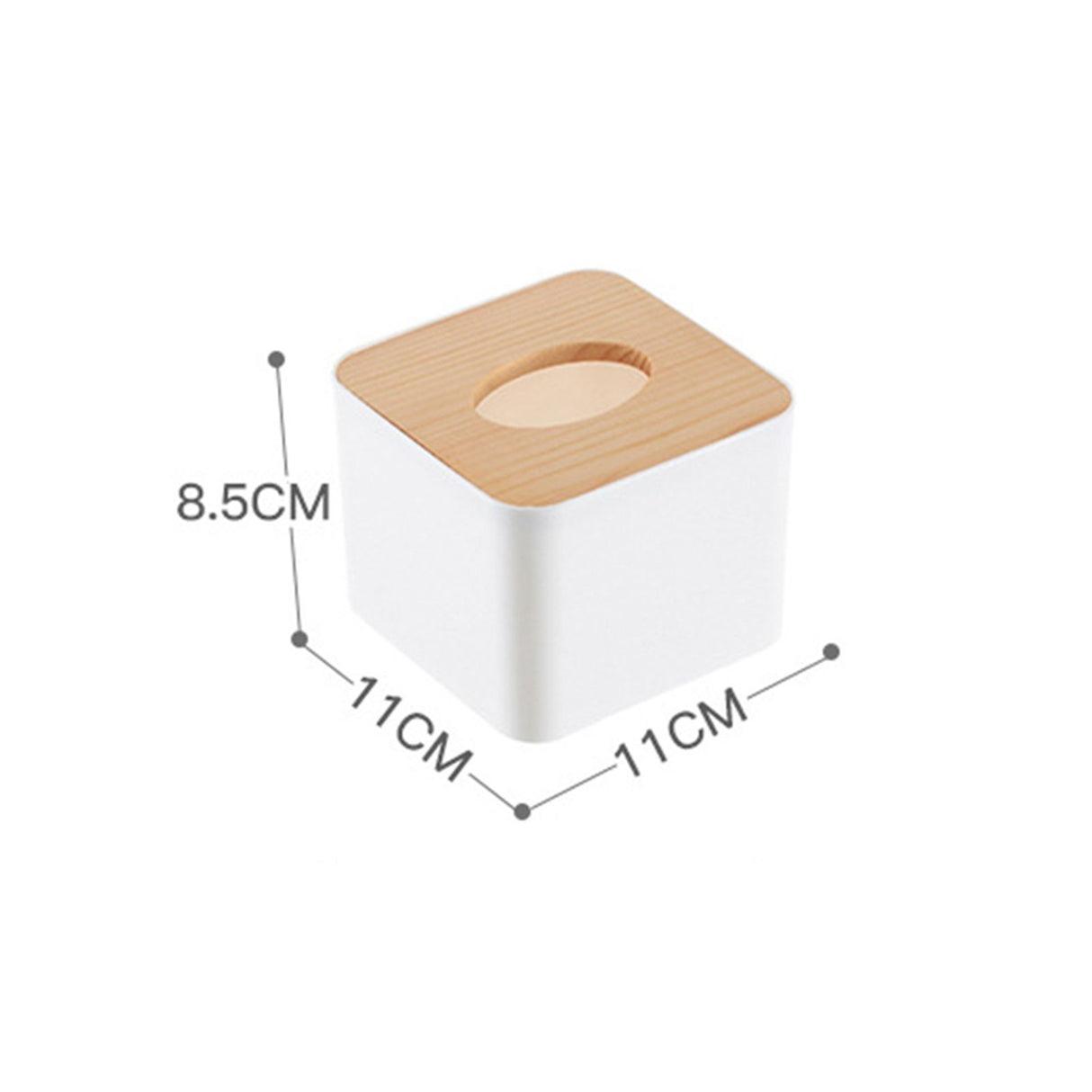 Tissue Box Holder Large Capacity Detachable Mini Tissue Storage Container for Bathroom Bedroom Dressers DesksQuadrate