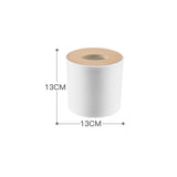 Tissue Box Holder Large Capacity Detachable Mini Tissue Storage Container for Bathroom Bedroom Dressers DesksRound - Front View