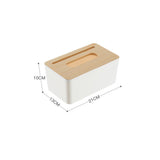 Tissue Box Holder Large Capacity Detachable Mini Tissue Storage Container for Bathroom Bedroom Dressers DesksRectangle - Front View