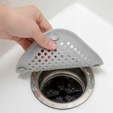 Sewer Floor Drain Net With Suction Cup Shower Drain Hair Cover Kitchen Bathroom Floor Drain PadGray - Top-Down View